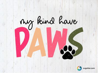 Colorful Paws Design, Best for pet lovers, best on t-shirt, best to be applied with screen printing