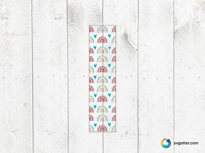 Colorful Rainbow and Heart Pattern, Best for artists, best on notebook cover, best to be applied with print and cut