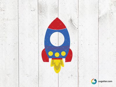 Colorful Rocket Illustration, Best for child, best on t-shirt, best to be applied with sublimation