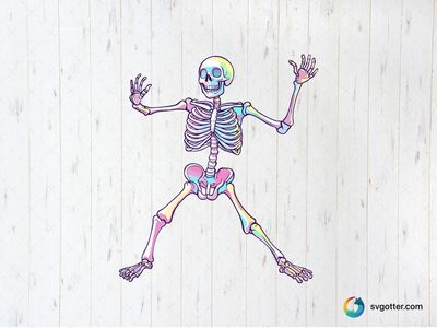 Colorful Skeleton Art, Best for artists, best on wall art, best to be applied with sublimation