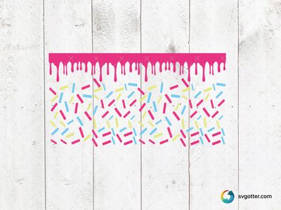 Colorful Sprinkle Drip Design, Best for artists, best on mug, best to be applied with sublimation