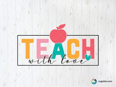 Colorful Teach Design, Best for teacher, best on t-shirt, best to be applied with heat transfer vinyl