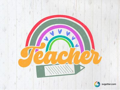 Colorful Teacher Design, Best for teacher, best on t-shirt, best to be applied with sublimation