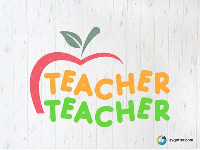 Colorful Teacher Design, Best for teachers, best on t-shirt, best to be applied with heat transfer vinyl
