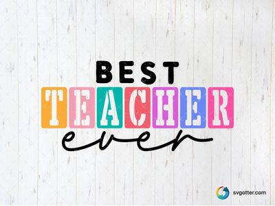 Colorful Teacher Text, Best for teachers, best on t-shirt, best to be applied with heat transfer vinyl