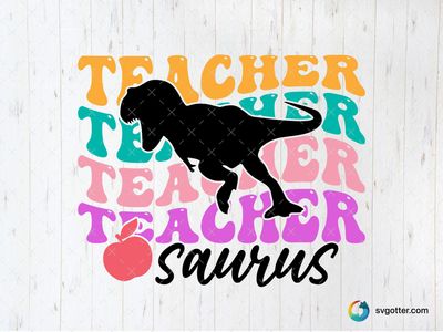 Colorful Teacher Typography, Best for teachers, best on t-shirt, best to be applied with screen printing