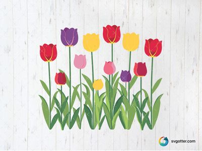 Colorful Tulip Garden, Best for gardener, best on wall art, best to be applied with sublimation