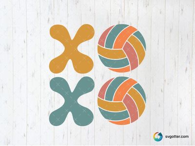 Colorful Volleyball Pattern, Best for sports fans, best on t-shirt, best to be applied with sublimation
