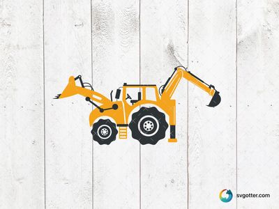 Construction Excavator Illustration, Best for engineer, best on wall art, best to be applied with print and cut