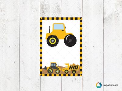 Construction Party Decor, Best for child, best on wall art, best to be applied with paper crafting