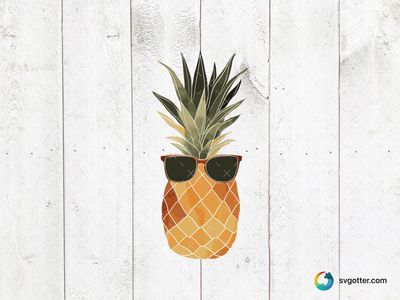 Cool Pineapple with Sunglasses, Best for summer enthusiasts, best on t-shirts, best to be applied with sublimation