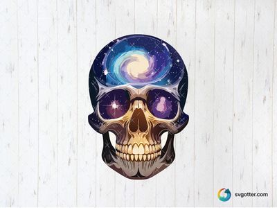 Cosmic Skull Art, Best for artists, best on wall art, best to be applied with print and cut