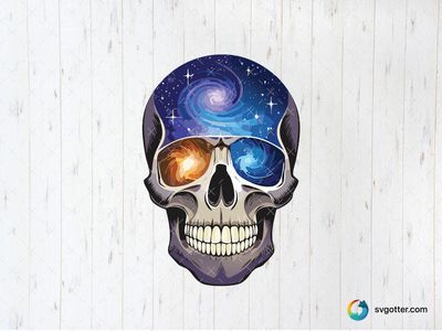 Cosmic Skull Art, Best for artists, best on wall art, best to be applied with sublimation