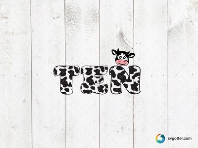 Cow Pattern Ten, Best for baby, best on baby onesies, best to be applied with sublimation
