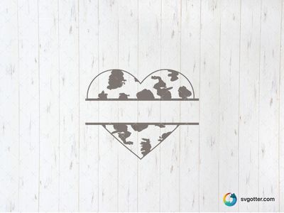 Cow Print Heart Design, Best for fashion enthusiasts, best on tote bags, best to be applied with screen printing