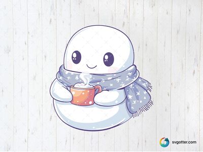Cozy Ghost with Hot Drink, Best for holiday enthusiast, best on mug, best to be applied with sublimation