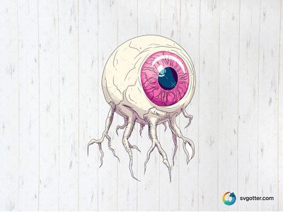 Creepy Eyeball Monster, Best for horror enthusiasts, best on t-shirt, best to be applied with screen printing