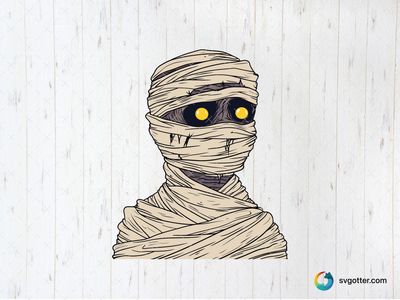 Creepy Mummy Illustration, Best for horror enthusiasts, best on t-shirt, best to be applied with screen printing