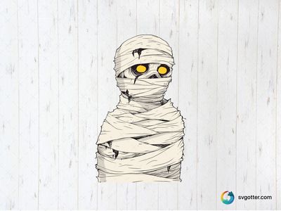 Creepy Mummy Illustration, Best for horror enthusiasts, best on t-shirt, best to be applied with screen printing