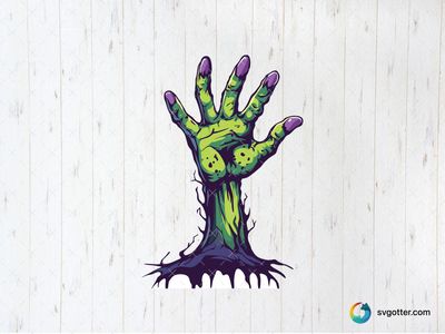 Creepy Zombie Hand, Best for horror enthusiasts, best on t-shirt, best to be applied with screen printing