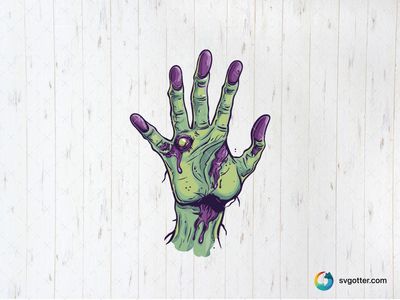 Creepy Zombie Hand, Best for halloween enthusiasts, best on t-shirt, best to be applied with screen printing
