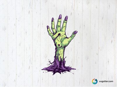 Creepy Zombie Hand, Best for horror enthusiasts, best on t-shirt, best to be applied with screen printing