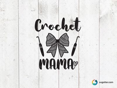 Crochet Mama Design, Best for mama, best on t-shirt, best to be applied with heat transfer vinyl