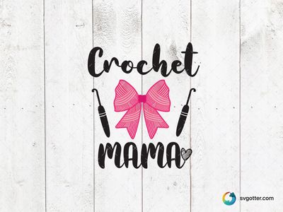 Crochet Mama Design, Best for mama, best on t-shirt, best to be applied with heat transfer vinyl