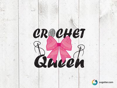 Crochet Queen Design, Best for crafters, best on tote bag, best to be applied with sublimation