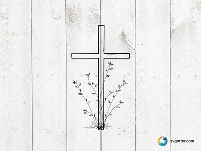 Cross with Branches, Best for christian, best on wall art, best to be applied with laser cutting