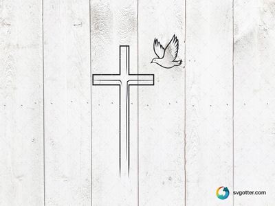 Cross with Dove, Best for christian, best on wall art, best to be applied with decal application