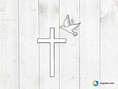 Cross with Dove, Best for christian, best on wall art, best to be applied with sublimation