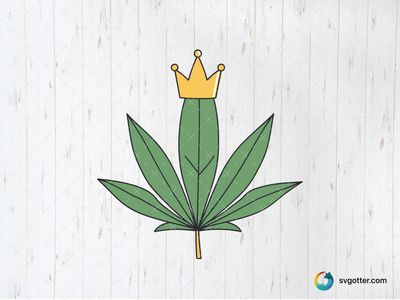 Crowned Cannabis Leaf, Best for activists, best on t-shirt, best to be applied with sublimation
