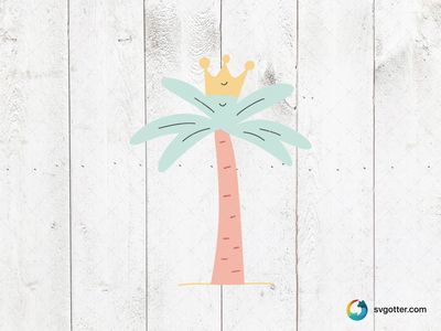 Crowned Palm Tree, Best for children, best on t-shirt, best to be applied with sublimation