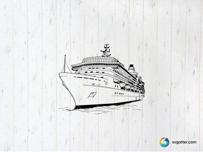 Cruise Ship Illustration, Best for travelers, best on wall art, best to be applied with engraving