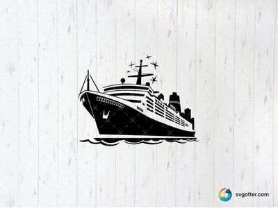 Cruise Ship Silhouette, Best for travelers, best on wall art, best to be applied with decal application