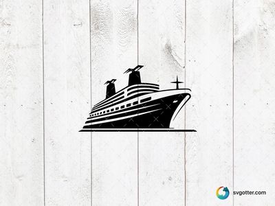 Cruise Ship Silhouette, Best for travelers, best on wall art, best to be applied with screen printing