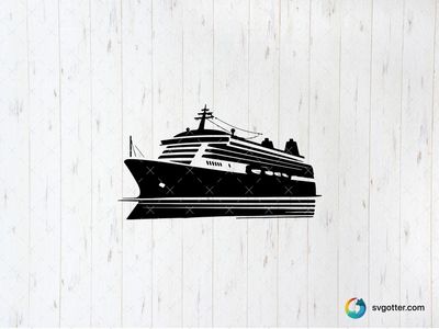 Cruise Ship Silhouette, Best for travelers, best on wall art, best to be applied with screen printing