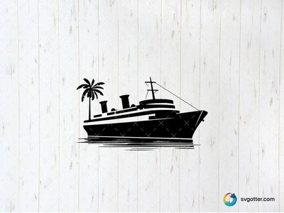 Cruise Ship Silhouette, Best for travelers, best on wall art, best to be applied with screen printing