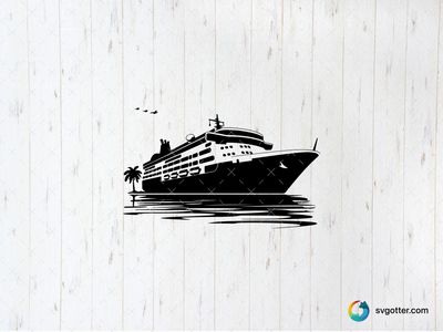 Cruise Ship Silhouette, Best for travelers, best on wall art, best to be applied with sublimation