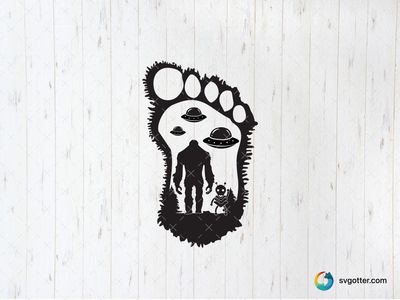 Cryptid Footprint Encounter, Best for cryptid enthusiasts, best on t-shirt, best to be applied with screen printing