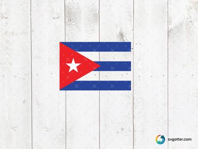 Cuban Flag Design, Best for activists, best on t-shirt, best to be applied with screen printing