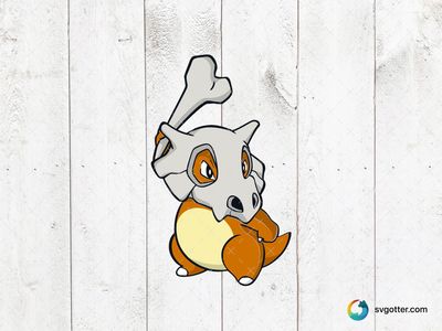 Cubone Pokemon Character, Best for Pokemon fans, best on t-shirt, best to be applied with screen printing
