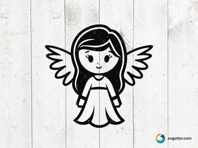 Cute Angel Illustration, Best for children, best on t-shirt, best to be applied with sublimation