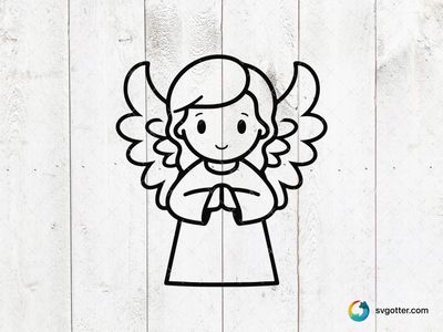 Cute Angel Illustration, Best for children, best on t-shirt, best to be applied with sublimation