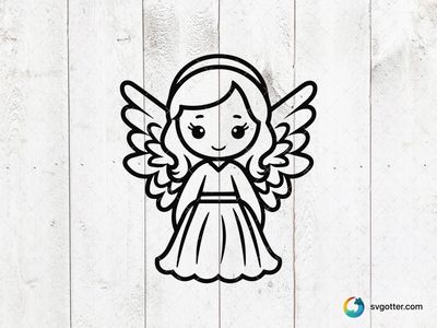 Cute Angel Illustration, Best for children, best on t-shirt, best to be applied with sublimation