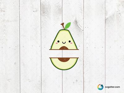 Cute Avocado Cartoon, Best for food lovers, best on t-shirt, best to be applied with sublimation