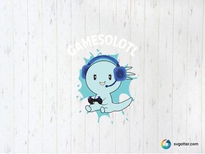 Cute Axolotl Gamer, Best for gamers, best on t-shirt, best to be applied with sublimation