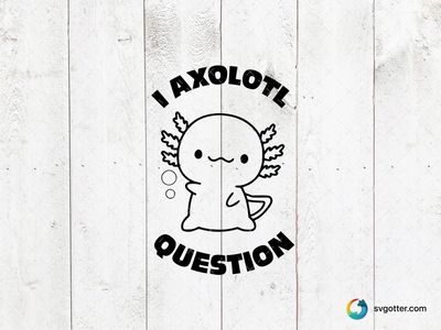 Cute Axolotl Illustration, Best for animal lovers, best on t-shirt, best to be applied with sublimation