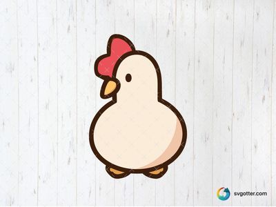Cute Cartoon Chicken, Best for children, best on t-shirt, best to be applied with sublimation